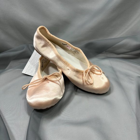 Sansha Girls Pink Satin Ballet Flats - Picture 5 of 8
